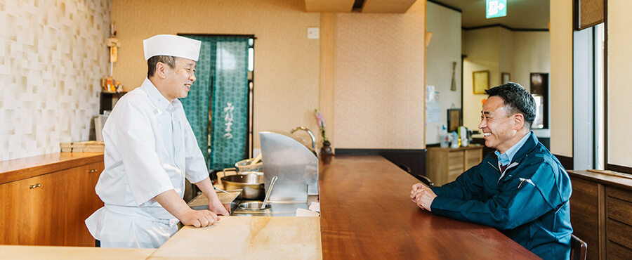 旬の料理 天ぷら みねまつ様 | お客様インタビュー | 高田製材所