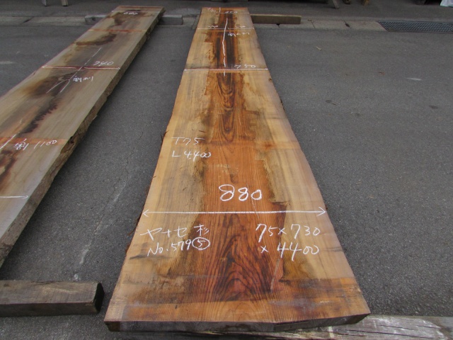 魚梁瀬杉（ヤナセスギ）　一枚板