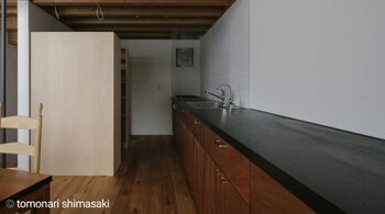 ウエンジ　キッチンカウンター