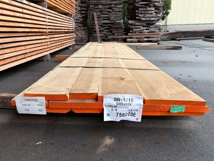 イエローポプラ　無垢材