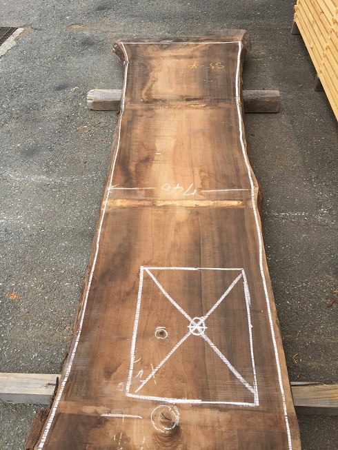 ウォールナット　一枚板