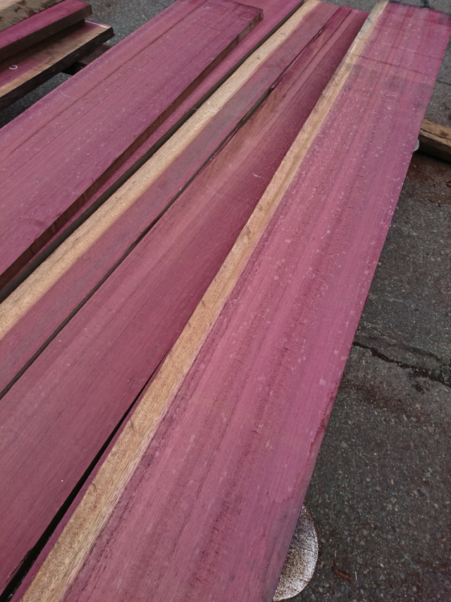パープルハート　無垢材