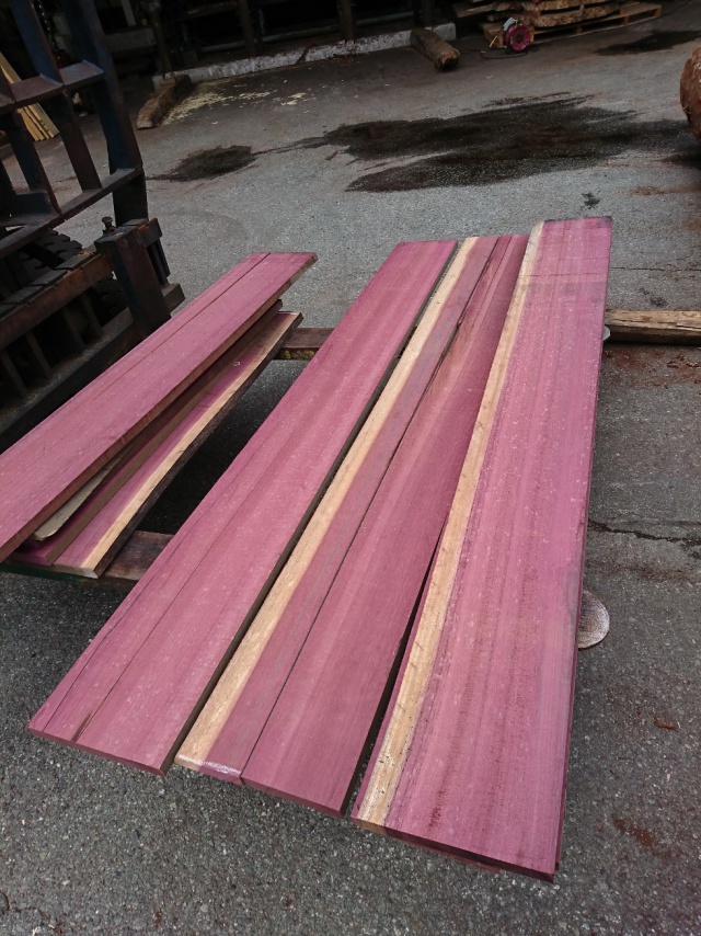 パープルハート　無垢材