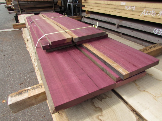 パープルハート　無垢材