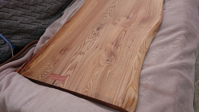 楡（ニレ）　一枚板