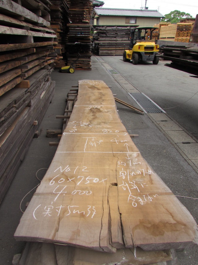 チーク　一枚板