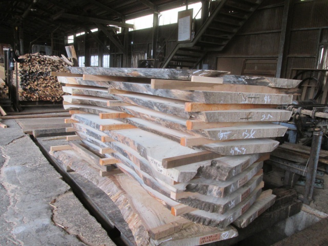 榎（エノキ）　無垢材