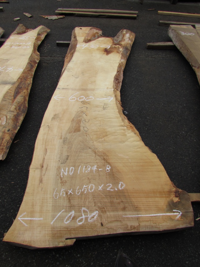 栃（トチ）　一枚板