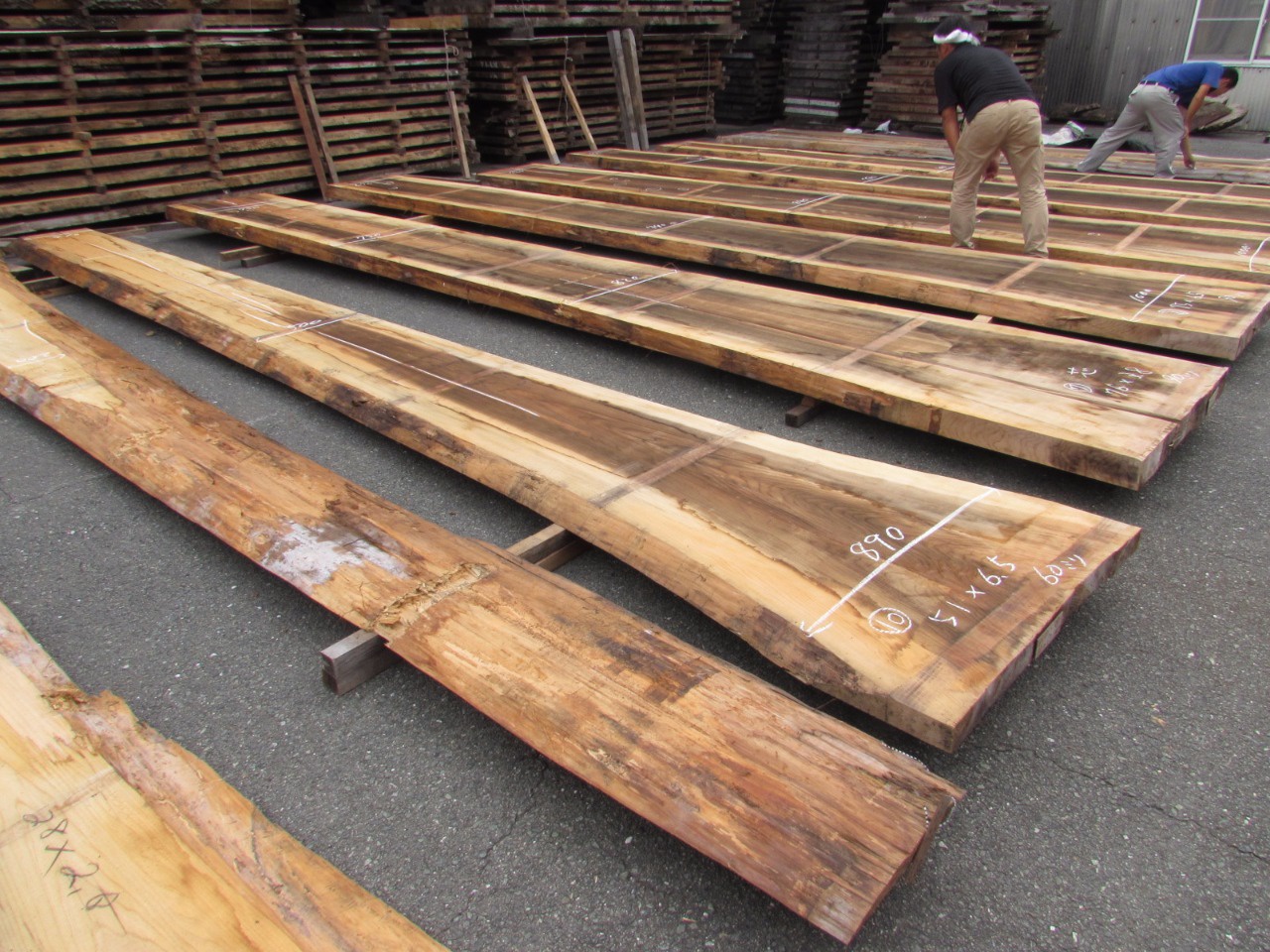 送料込み　一枚板　杉　スギ　無垢材　天板　テーブル　カウンター DIY　番号6ハンドメイド