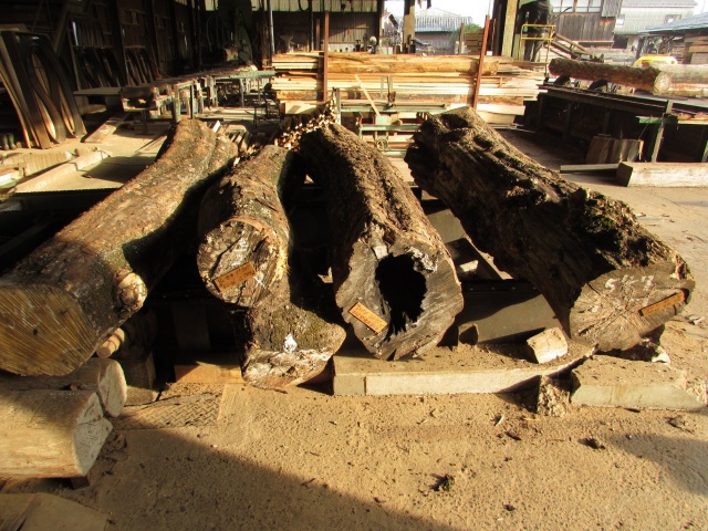 柿（カキ）と黒柿（クロガキ）　無垢材