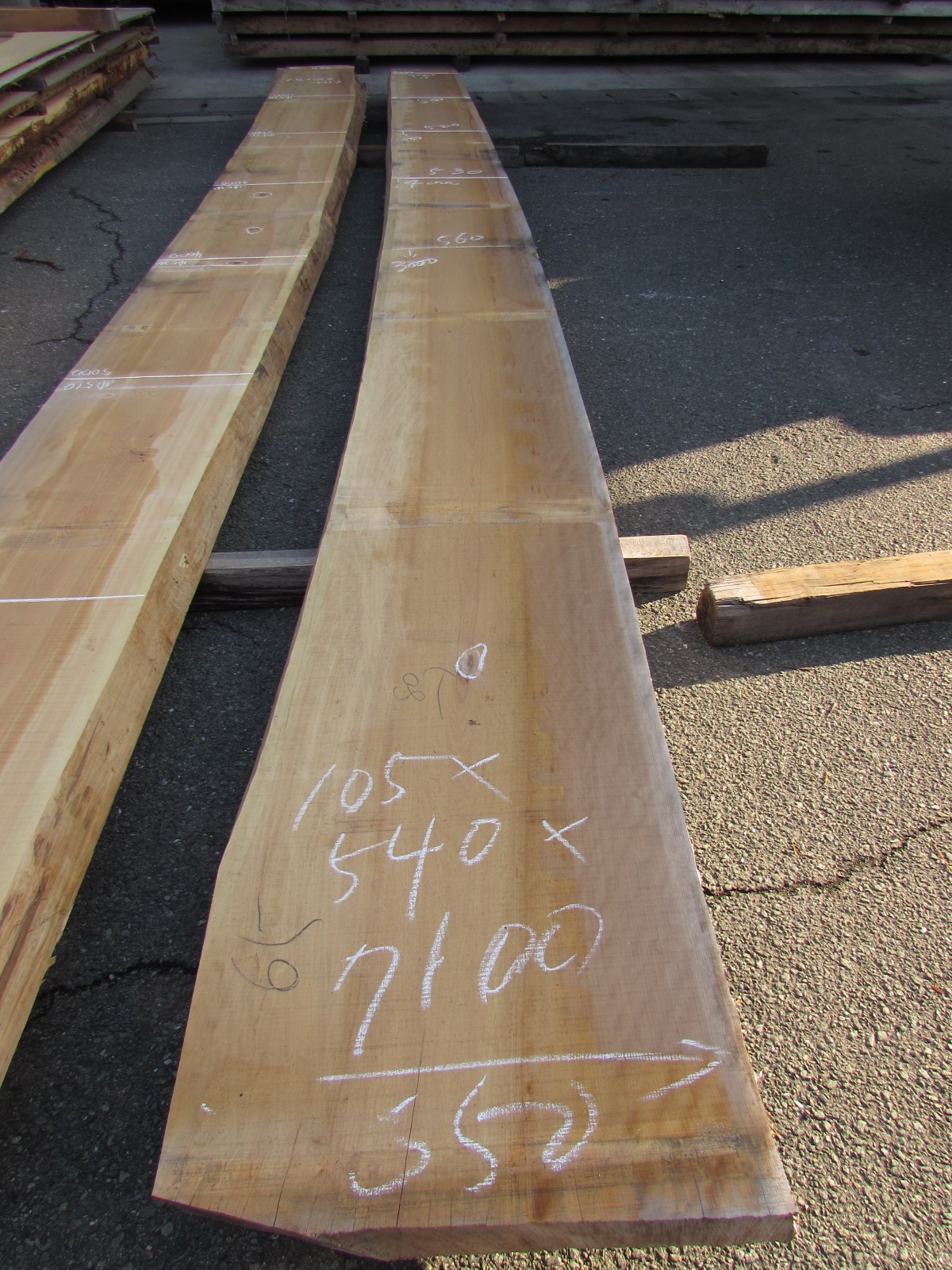 4.3m～7.7m 無垢一枚板 長尺カウンターテーブル材 | 一枚板商品情報 | 高田製材所より | 高田製材所