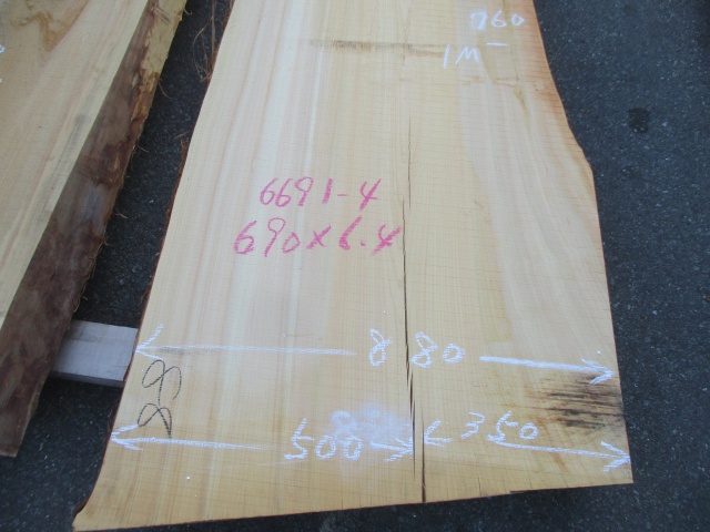 檜（ヒノキ）　一枚板