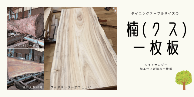 楠（クス）　一枚板