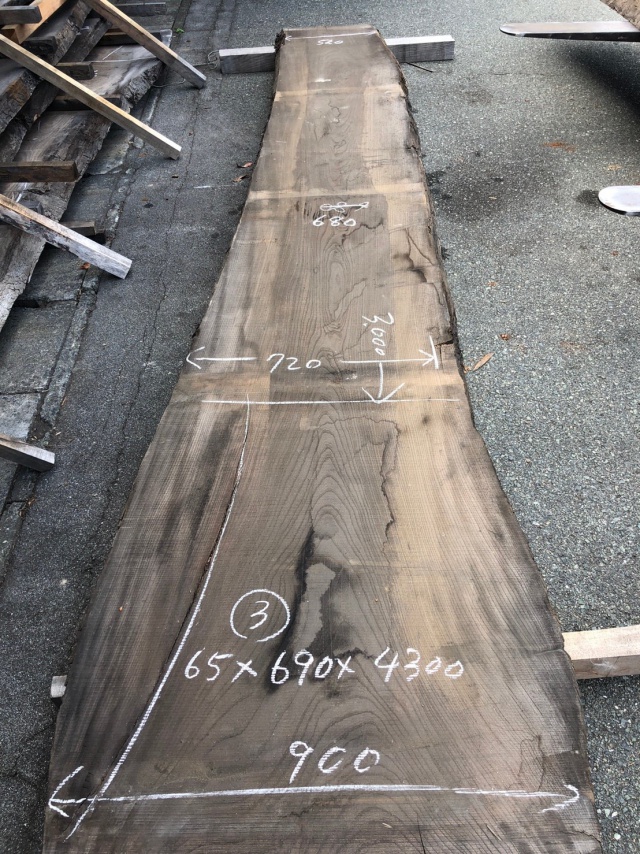 神代欅（ジンダイケヤキ）　一枚板天板