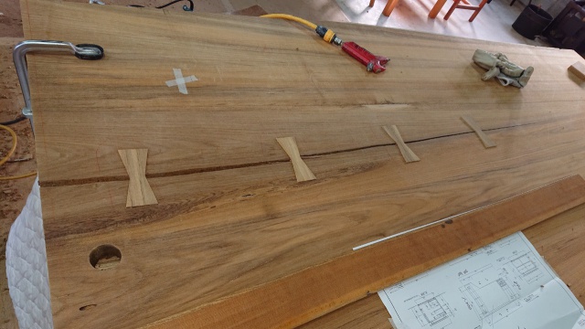 チーク　一枚板