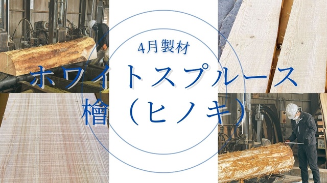 ホワイトスプルース　檜（ヒノキ）　無垢材