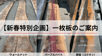 【新春特別企画】一枚板のご案内